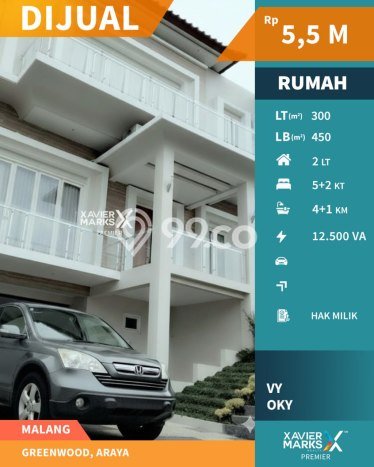 Jual Rumah Mewah Elegan Dengan View Cantik di Araya, Malang Jual Rumah Mewah Elegan Dengan View Cantik di Araya, Malang