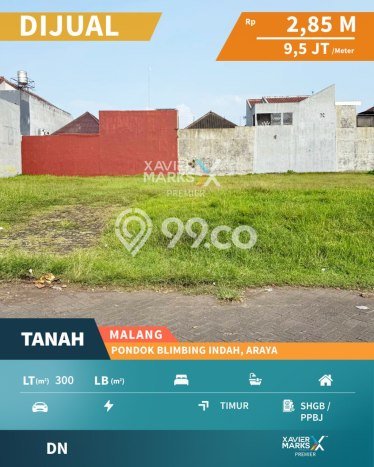 Dijual Tanah 300m2 di Araya, Malang Dijual Tanah 300m2 di Araya, Malang