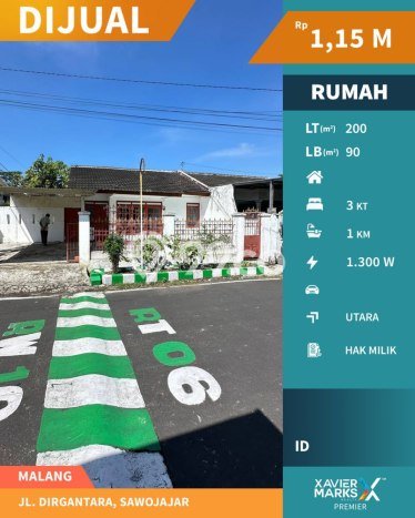 Rumah Minimalis 3 KT LT 200m2 di Sawojajar Rumah Minimalis 3 KT LT 200m2 di Sawojajar