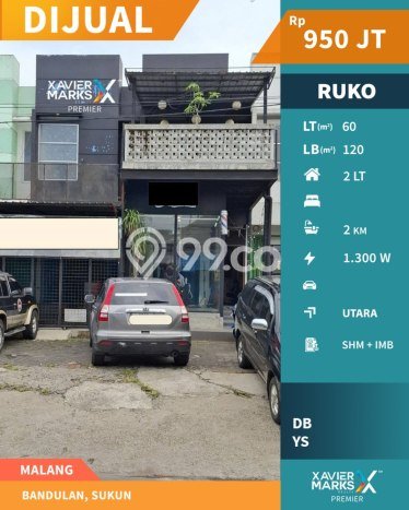 FOR SALE! Ruko di Sukun Malang, LT 60m2, LB 120m2 FOR SALE! Ruko di Sukun Malang, LT 60m2, LB 120m2