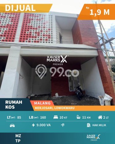 Kos-kosan Dijual di Lowokwaru, Malang dengan 10 Kamar Tidur, 11 Kamar Mandi Kos-kosan Dijual di Lowokwaru, Malang dengan 10 Kamar Tidur, 11 Kamar Mandi