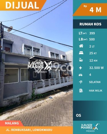 Unit Kost Dijual di Kawasan Lowokwaru Malang dengan 25 KT Unit Kost Dijual di Kawasan Lowokwaru Malang dengan 25 KT