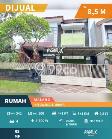 Rumah Elit LB 500m2 Siap Pakai Desain Elegan di Araya, Malang Rumah Elit LB 500m2 Siap Pakai Desain Elegan di Araya, Malang