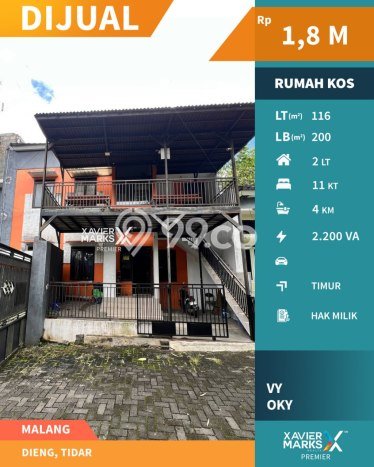 Rumah Kost untuk Dijual di Dieng Punya 11 Kamar Rumah Kost untuk Dijual di Dieng Punya 11 Kamar