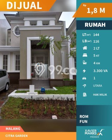 Rumah Strategis Minimalis Lb 116m2 di Kedungkandang, Malang Rumah Strategis Minimalis Lb 116m2 di Kedungkandang, Malang
