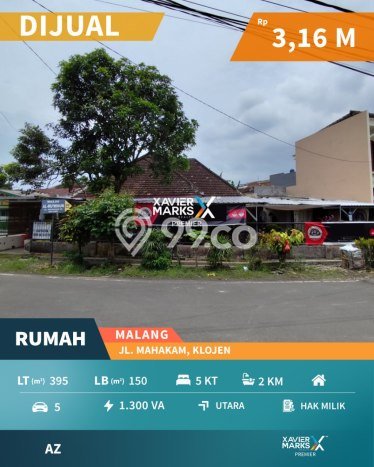 Rumah Eksklusif Dijual LT 395m2 di Klojen, Malang Rumah Eksklusif Dijual LT 395m2 di Klojen, Malang