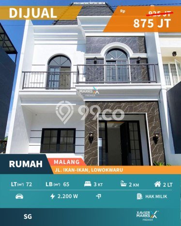 Rumah Modern Cantik 3 KT Siap Huni di Lowokwaru Rumah Modern Cantik 3 KT Siap Huni di Lowokwaru