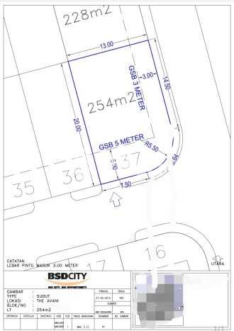 Tanah Kavling Dijual di BSD, Tangerang dengan Luas Tanah 254m2 Tanah Kavling Dijual di BSD, Tangerang dengan Luas Tanah 254m2