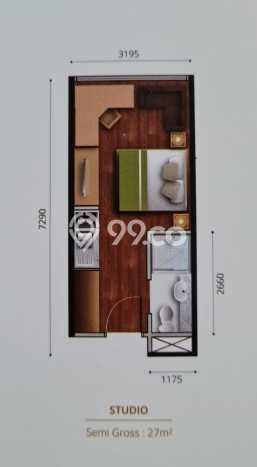 Untuk Dijual Apartemen di Serpong, Tangerang Selatan 1 KT, 1 KM Strategis Untuk Dijual Apartemen di Serpong, Tangerang Selatan 1 KT, 1 KM Strategis