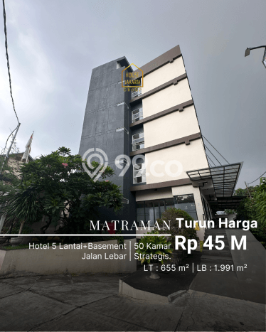 Jual Hotel Kawasan Matraman, Luas 1991m2m², Area Berkembang, Mainroad Jual Hotel Kawasan Matraman, Luas 1991m2m², Area Berkembang, Mainroad