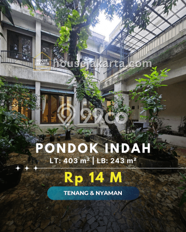 For Sale! Luxury House LT 403m2 Desain Elegan di Pondok Indah For Sale! Luxury House LT 403m2 Desain Elegan di Pondok Indah