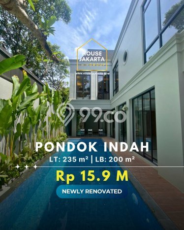 Rumah Mewah LB 200m2 Siap Huni Desain Elegan di Pondok Indah, Jakarta Selatan Rumah Mewah LB 200m2 Siap Huni Desain Elegan di Pondok Indah, Jakarta Selatan