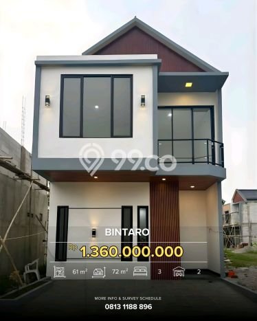 Rumah Modern 3 KT LT 61m2 di Bintaro Rumah Modern 3 KT LT 61m2 di Bintaro