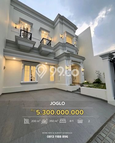 For Sale! Premium House LT 200m2 Desain Modern di Joglo For Sale! Premium House LT 200m2 Desain Modern di Joglo