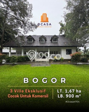 Dijual Vila di Bogor Selatan, Ukuran 16700m2m², Lokasi Premium Dijual Vila di Bogor Selatan, Ukuran 16700m2m², Lokasi Premium