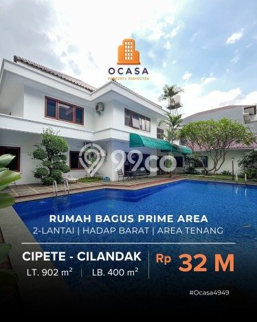Rumah Mewah LB 400m2 Siap Huni Desain Elegan di Cipete, Jakarta Selatan Rumah Mewah LB 400m2 Siap Huni Desain Elegan di Cipete, Jakarta Selatan