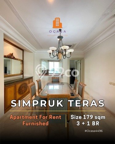 Apartemen Disewakan 3 Kamar Murah Siap Huni di Jakarta Selatan, Luas 179m2 Apartemen Disewakan 3 Kamar Murah Siap Huni di Jakarta Selatan, Luas 179m2
