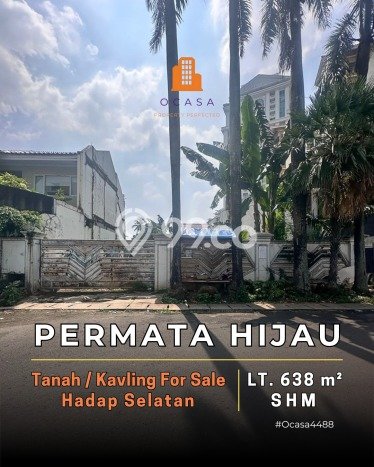 Untuk Dijual Tanah 638m2 di Permata Hijau, Jakarta Selatan Untuk Dijual Tanah 638m2 di Permata Hijau, Jakarta Selatan