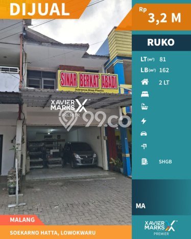 Ruko Komersial Dijual di Lowokwaru Malang LT 81m2 & LB 162m2 Ruko Komersial Dijual di Lowokwaru Malang LT 81m2 & LB 162m2
