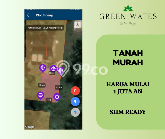 Dijual Tanah Area Prospektif Kawasan Kulonprogo, Luas 98m², Dekat Kulonprogo, Yogyakarta, Yogyakarta Dijual Tanah Area Prospektif Kawasan Kulonprogo, Luas 98m², Dekat Kulonprogo, Yogyakarta, Yogyakarta