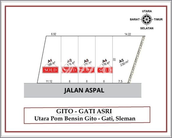 Dijual Tanah Kawasan Sleman, Luas 230m², Kawasan Nyaman Dijual Tanah Kawasan Sleman, Luas 230m², Kawasan Nyaman