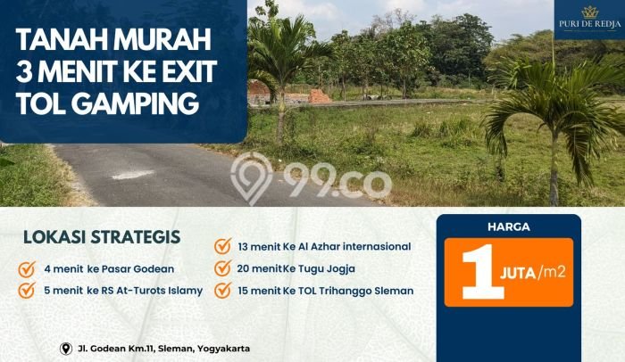 Tanah Potensial Kawasan Godean, Luas 125m2m², Akses Mudah Tanah Potensial Kawasan Godean, Luas 125m2m², Akses Mudah