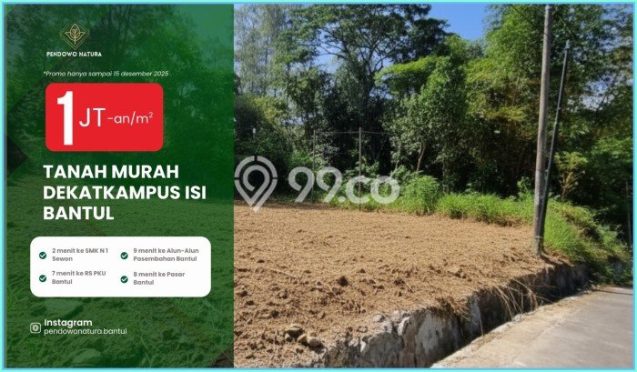 Tanah Dijual Area Strategis di Bantul Yogyakarta 157m2 Tanah Dijual Area Strategis di Bantul Yogyakarta 157m2