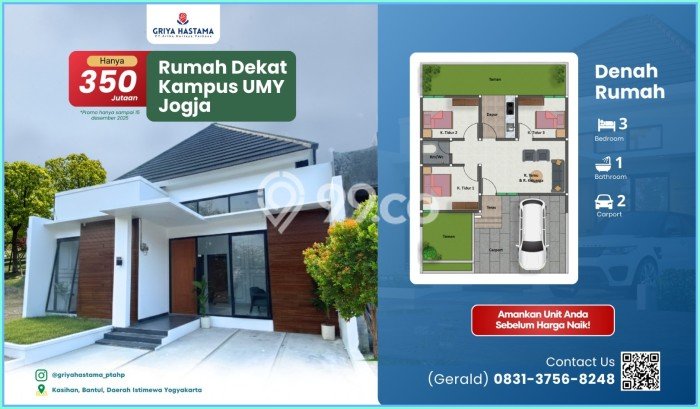 Dijual Rumah Murah di Kasihan Bantul Harga Rp 350 Juta LT 72m2 Dijual Rumah Murah di Kasihan Bantul Harga Rp 350 Juta LT 72m2