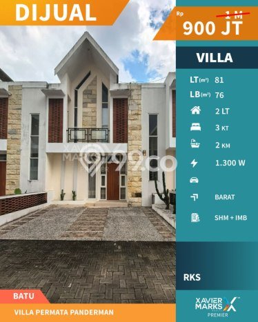 Vila di Batu, Luas 81m2m², Dekat Mudah Fasilitas Umum Vila di Batu, Luas 81m2m², Dekat Mudah Fasilitas Umum