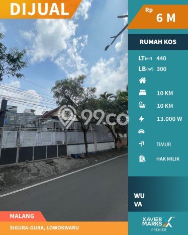 Kost Dijual Lokasi Lowokwaru, Malang, Spesifikasi 10 Kamar Tidur dan Luas 300m2 Kost Dijual Lokasi Lowokwaru, Malang, Spesifikasi 10 Kamar Tidur dan Luas 300m2