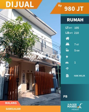Rumah Luas Asri 7 KT Siap Pakai di Sawojajar Malang Rumah Luas Asri 7 KT Siap Pakai di Sawojajar Malang