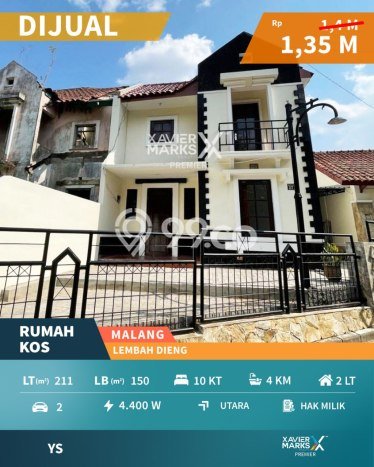 Unit Kost Dijual di Malang Spesifikasi 10 Kamar Tidur dan Kawasan Ramai Unit Kost Dijual di Malang Spesifikasi 10 Kamar Tidur dan Kawasan Ramai
