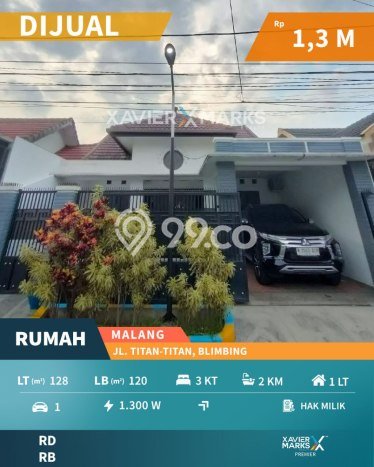Jual Rumah Favorit Siap Huni LB 120m2 di Blimbing, Malang Jual Rumah Favorit Siap Huni LB 120m2 di Blimbing, Malang