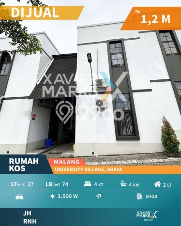 Unit Kost Dijual di Malang Spesifikasi 4 Kamar Tidur dan Area Strategis Unit Kost Dijual di Malang Spesifikasi 4 Kamar Tidur dan Area Strategis