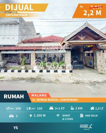Dijual Rumah 3 Kamar Lokasi Strategis Bagus dan Strategis di Lowokwaru Dijual Rumah 3 Kamar Lokasi Strategis Bagus dan Strategis di Lowokwaru