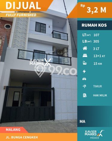 Unit Kost Dijual di Malang Spesifikasi 13 Kamar Tidur dan Area Ramai Unit Kost Dijual di Malang Spesifikasi 13 Kamar Tidur dan Area Ramai
