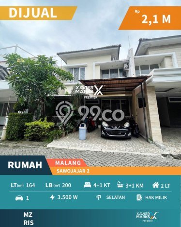 Rumah Modern 4 KT LT 164m2 di Sawojajar Rumah Modern 4 KT LT 164m2 di Sawojajar