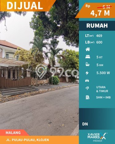 Hunian Mewah Siap Huni LT 469m2 di Klojen, Malang Hunian Mewah Siap Huni LT 469m2 di Klojen, Malang