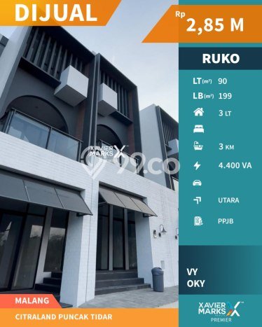 Untuk Dijual! Ruko di Tidar Malang LT 90m2 / LB 199m2 Kawasan Bisnis Untuk Dijual! Ruko di Tidar Malang LT 90m2 / LB 199m2 Kawasan Bisnis