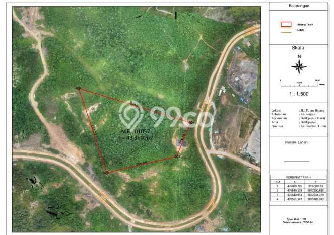 Tanah di Balikpapan Barat, Balikpapan Luas 45090m2 Dijual Segera Tanah di Balikpapan Barat, Balikpapan Luas 45090m2 Dijual Segera