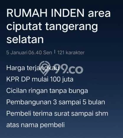 Hunian Murah Dijual Area Pondok Aren, Tangerang Selatan Harga Rp 295 Juta Hunian Murah Dijual Area Pondok Aren, Tangerang Selatan Harga Rp 295 Juta