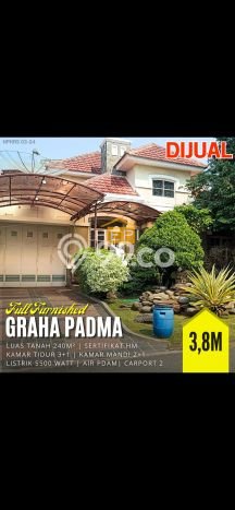 Ready to Use! Luxury House LT 240m2 Desain Modern di Graha Padma Ready to Use! Luxury House LT 240m2 Desain Modern di Graha Padma