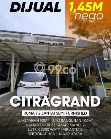 Rumah Minimalis LB/LT 100m2/90m2 Siap Huni Area Citragrand, Semarang Rumah Minimalis LB/LT 100m2/90m2 Siap Huni Area Citragrand, Semarang