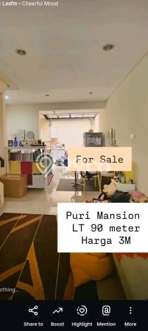 For Sale! Premium House LT 90m2 Desain Elegan di Puri Mansion For Sale! Premium House LT 90m2 Desain Elegan di Puri Mansion