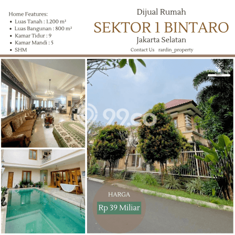 Rumah Luxury Modern Tanpa Renovasi di Sektor 1 - Bintaro Jakarta Selatan Rumah Luxury Modern Tanpa Renovasi di Sektor 1 - Bintaro Jakarta Selatan