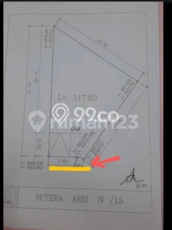 Tanah Dijual Area Strategis di Alam Sutera Tangerang 517m2 Tanah Dijual Area Strategis di Alam Sutera Tangerang 517m2