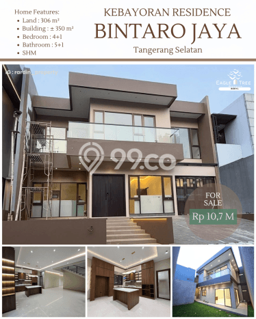 Jual Rumah Luas Elegan Dengan View Eksklusif di Sektor 7-Bintaro, Tangerang Selatan Jual Rumah Luas Elegan Dengan View Eksklusif di Sektor 7-Bintaro, Tangerang Selatan