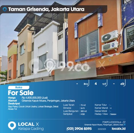 Ruko Dijual di Kawasan Penjaringan, Jakarta Utara Harga Kompetitif Ruko Dijual di Kawasan Penjaringan, Jakarta Utara Harga Kompetitif