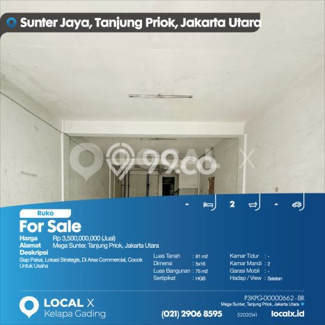 Ruko Dijual di Prime Area Jakarta Utara Luas 75m2 Ruko Dijual di Prime Area Jakarta Utara Luas 75m2