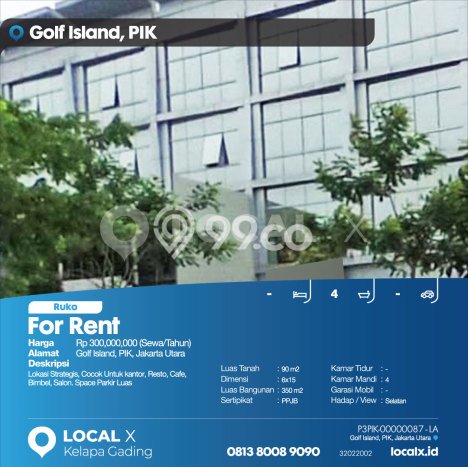 Unit Ruko Tersedia di Golf Island Spesifikasi LB 350m2 Unit Ruko Tersedia di Golf Island Spesifikasi LB 350m2